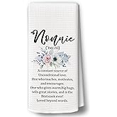 BCUANGD Nonnie Gifts Kitchen Towels Decor - Grandma Gifts from Grandchildren Hand Tea Towels, Grandma Grandmother Gift for Christmas Dish Towel Dishcloths Decorations for Home Kitchen, 16"x24"