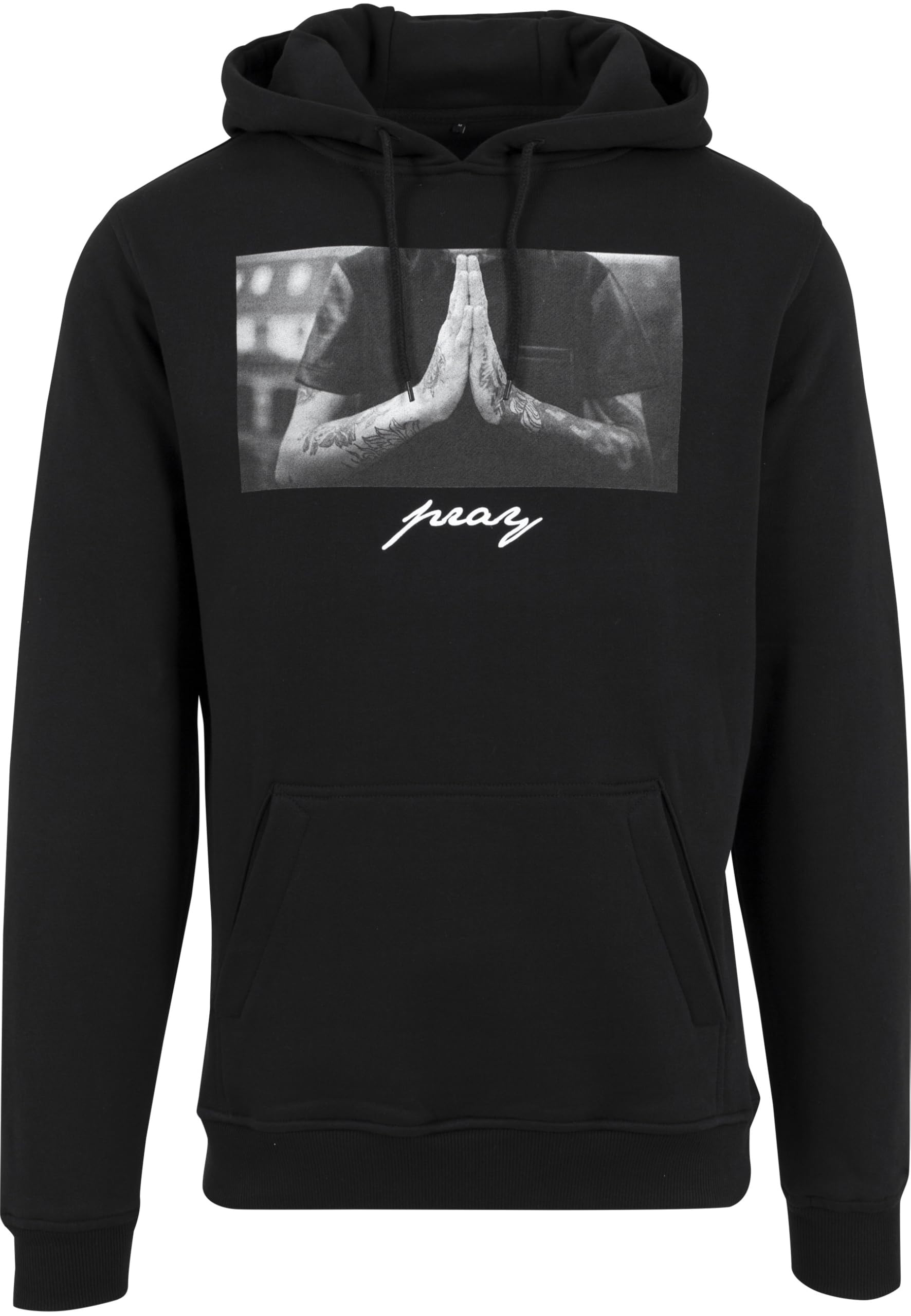 Mister Tee Men's Pray Hoody, Black, M