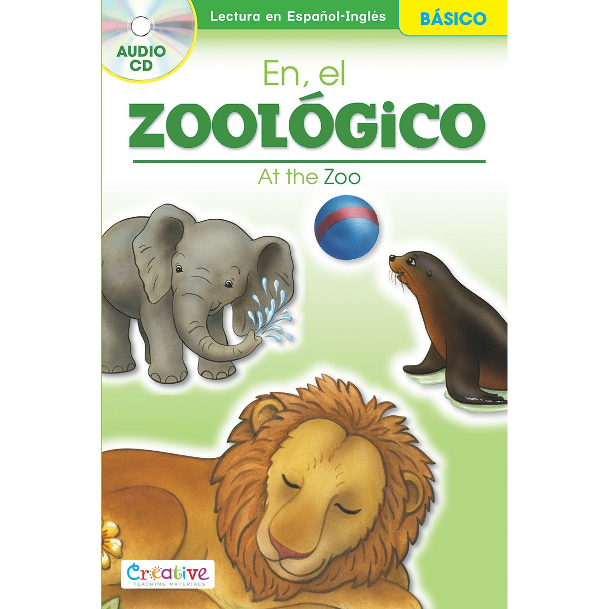 Pbs Publishing Creative Teaching Materials Spanish-English Book with CD-at The Zoo