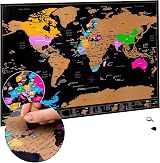 Atlas & Green World Map Scratchable Poster A3 + UK Map Gift Kit view 1