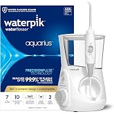 Waterpik Aquarius Countertop Water Flosser with 10 Settings, 7 Tips, White | For Daily Home Gum Health, Dental Braces, Implants, Teeth Cleaning, Multiple Users, ADA Accepted WP-660 Packaging May Vary