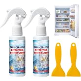 Defrosting Spray For Fridge Freezer, Refrigerator Cleaning Defrost Spray Frost Remover for Cleaning Inside Refrigerator, 4 oz Defrost Spray for Fridge and Freezer, Quickly Removes Ice (2, 4oz.)