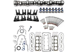 BTSCAR Sloppy Mechanics Stage 2 Camshaft Kit Fits for GMC Chevrolet 4.8 5.3 5.7 6.0 LS1, LS2, LS6, LQ4, LQ9 LS Engine, LM71997-2006, Includes LS Performance Parts Head Gaskets, Oil Seals, Bolts