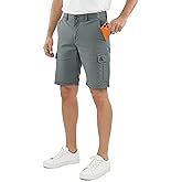 NY Threads Mens Cargo Shorts Relaxed Fit Cotton Casual Work Outdoor Hiking Shorts with Multiple Pockets