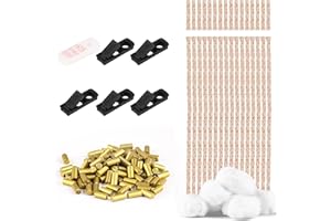 JINMUNIC Ultimate Lighter Repair Kit for Kerosene Lighter Replacement Consumption（100Pcs Flint, 30Pcs Wick, Cotton Wadding & 5pcs Rubber Felt Pad）