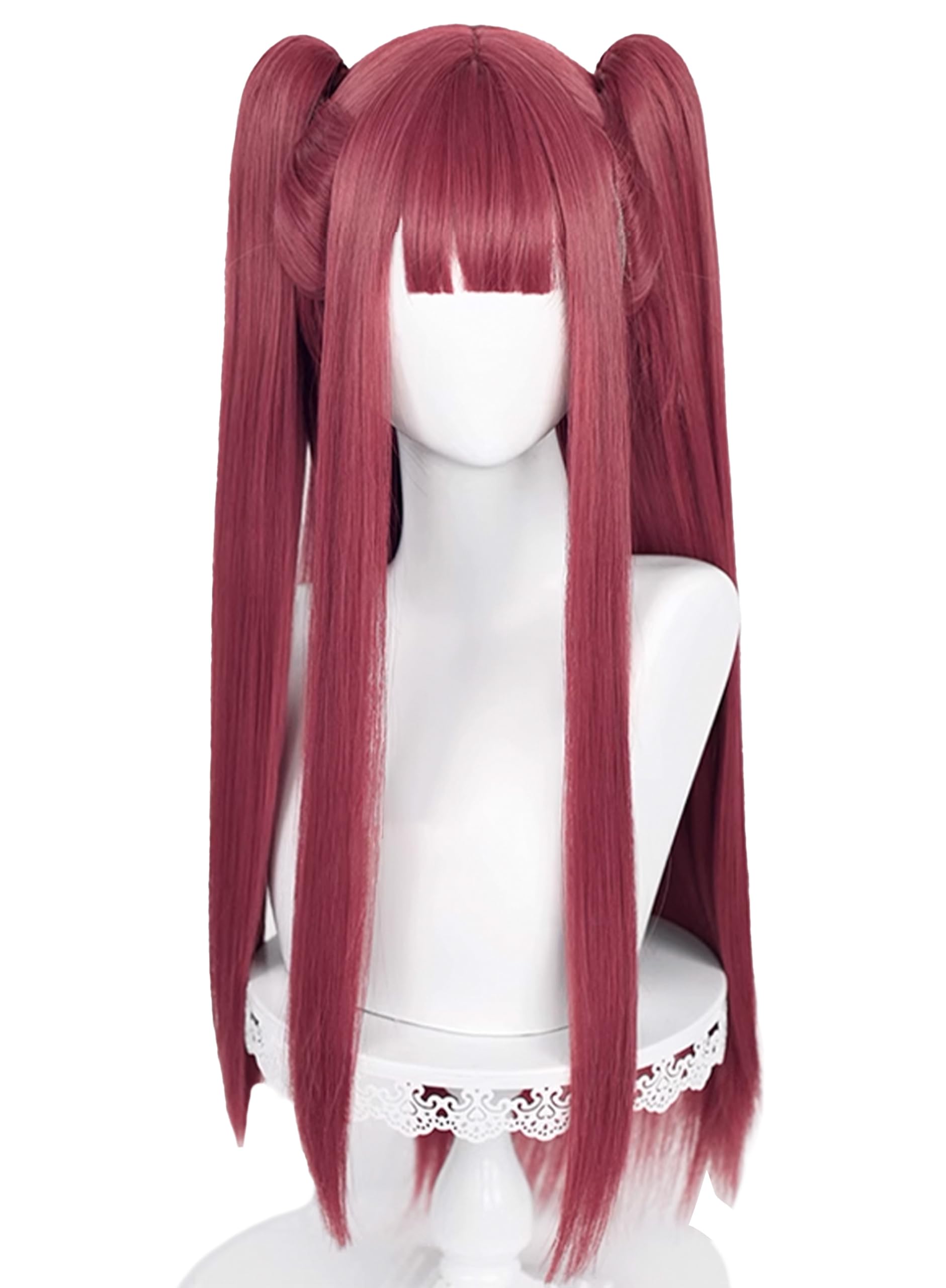 OSIAS Kitagawa Marin Wig Long Purple Red With Pigtails Synthetic Heat Resistant Hair