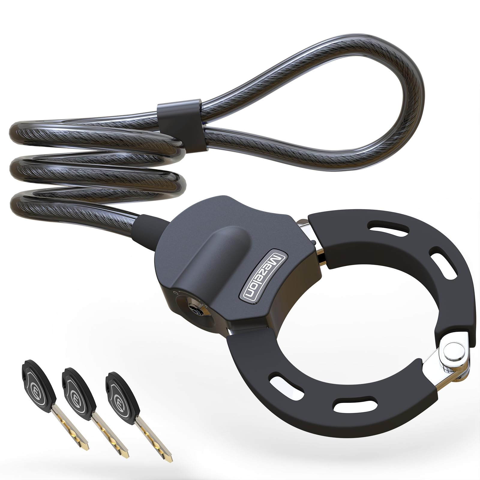 Photo 1 of Mezelon Electric Scooter Lock, 100cm/13.5mm Heavy Duty Bike Cable Lock and Keys, Bicycle Lock, Scooter Locks Anti Theft for Scooter, Bicycle, E-Bike, Stroller and Motorcycle