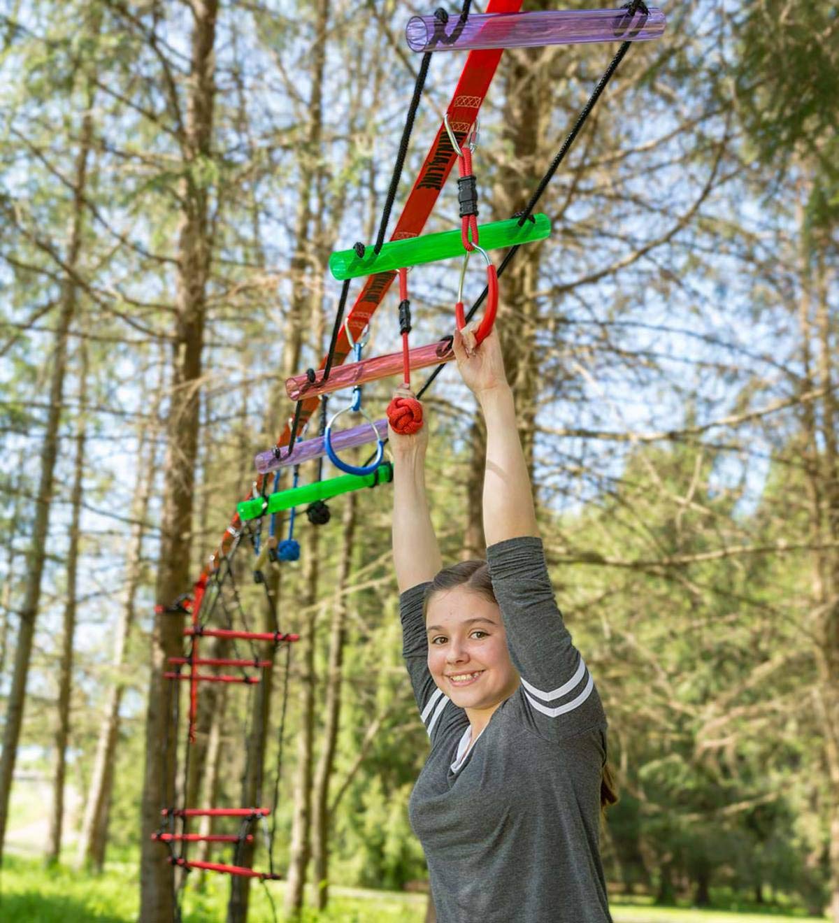 Deluxe Ninjaline Backyard Obstacle Course Kit Sports Outdoors Leisure Sports Game Room Urbytuscom