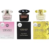 Versace Perfume for Women Variety 3-Piece Mini Gift Set &ndash; Yellow Diamond, Crystal Noir, Bright Crystal