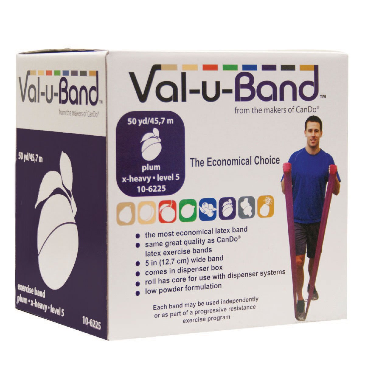 Resistance band / training band / gymnastics band - 45 m - plum (strong), 50 yard