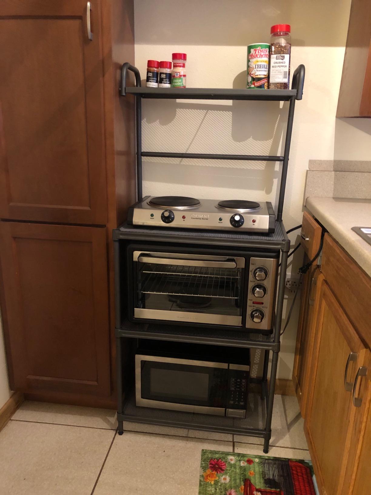 12/mo Finance Giantex 4Tier Kitchen Microwave Storage Rack Oven