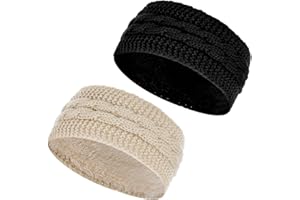 choyaxo 2 Pack Winter Fleece Headband Ear Warmer Ear Covers for Cold Weather