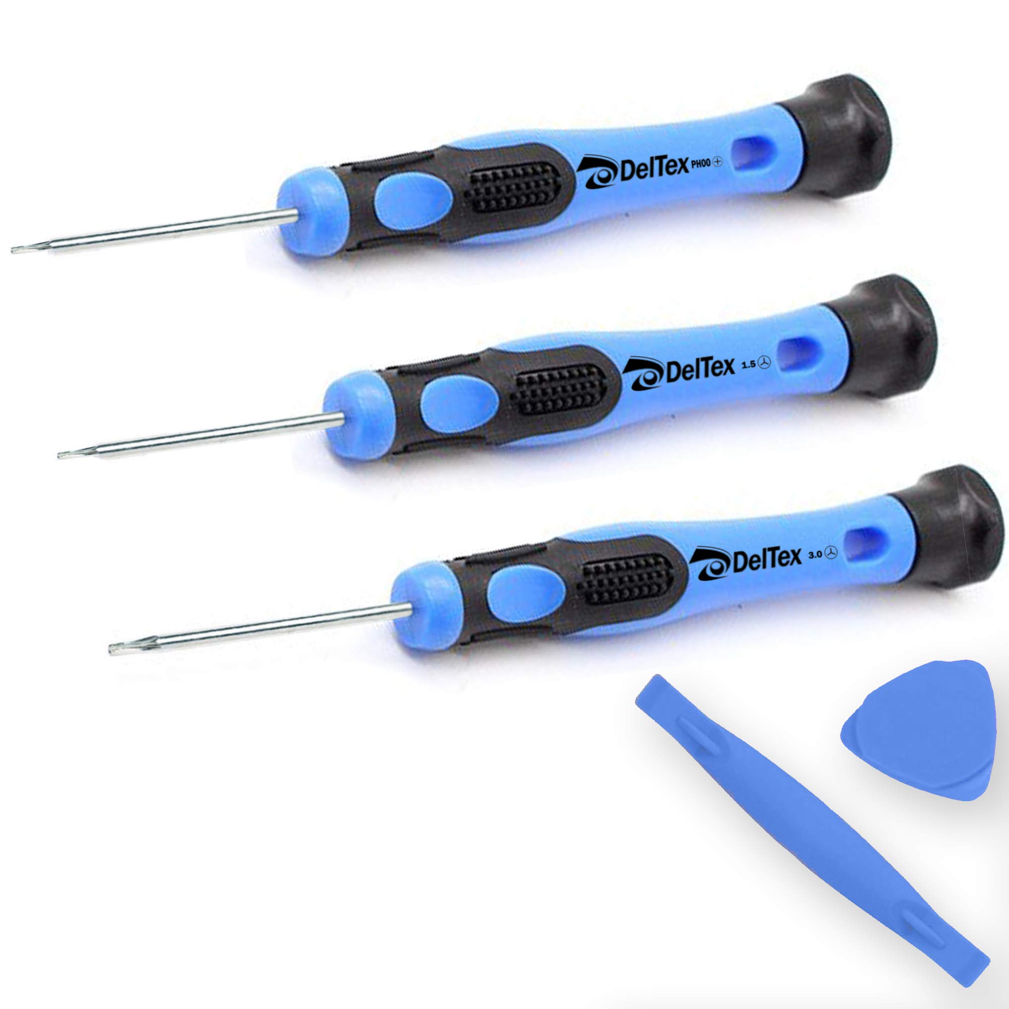 DelTex® Screwdriver Security Opening Tool Set Triwing 1.5 / Triwing 3.0 / Phillips PH00 for Nintendo Wii, DS Lite, 2DS, 3DS, 3DS XL, DSi, Wii U, Game Boy, GBA, GBA SP