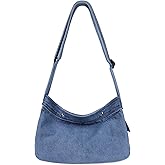 Denim Messenger Bag Large Hobo Crossbody Bag Casual Shoulder Handbag Jean Tote Bag for Women and Men