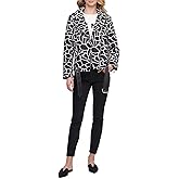 DKNY Women's Animal Print Moto Jacket