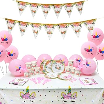 Cebelle Unicorn Geburtstagsparty Dekorationen Pink Alles Gute Zum