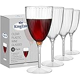 Lillian Tablesettings Premium 16 Count Wine Glasses 8 oz. Clear Hard Plastic 1-Piece Disposable Cups