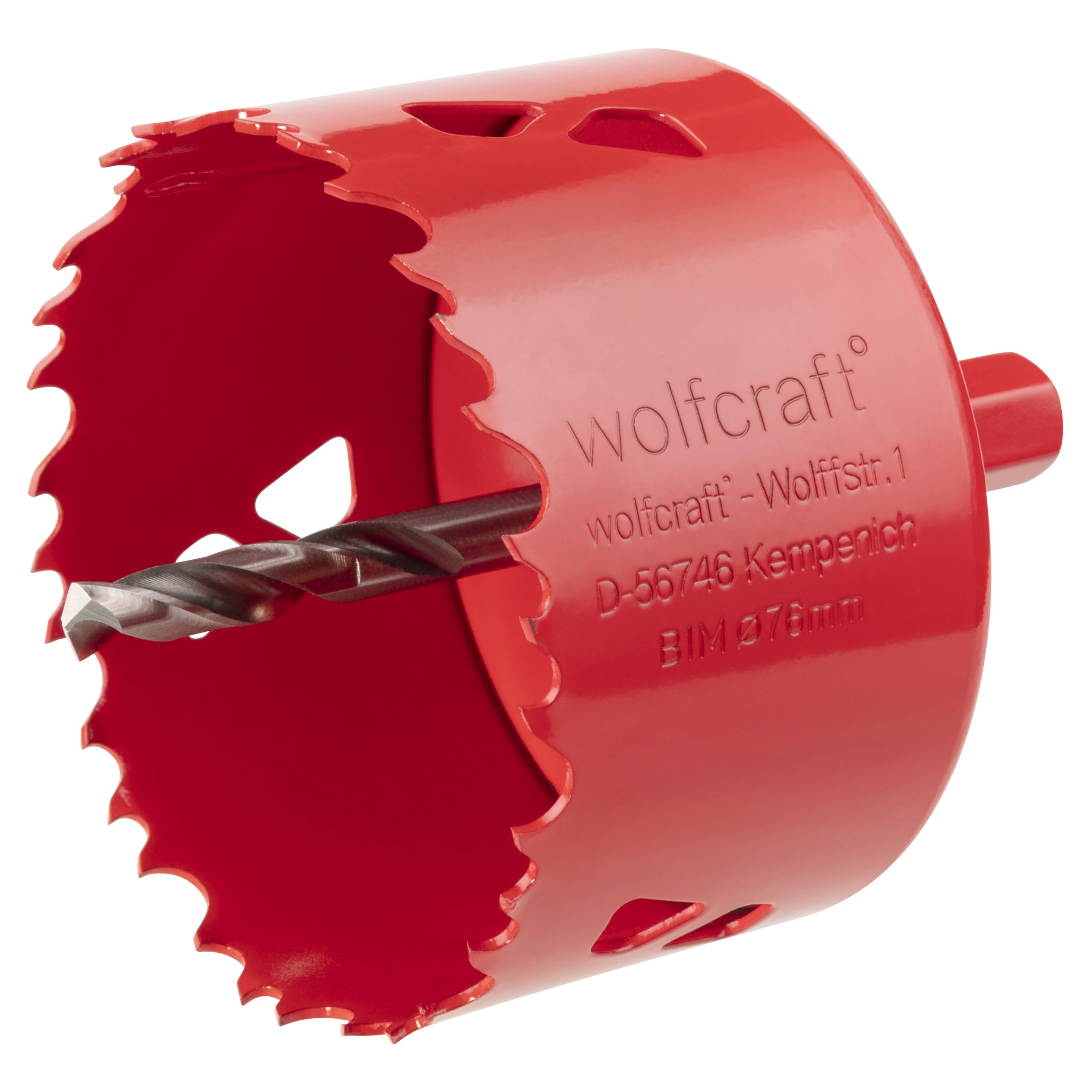 wolfcraft Bi-Metal Hole Saw, Ø 76 mm I 5494000 I For drywall materials, wood, plastics and metals, cutting depth 40 mm