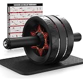 Ab Roller Wheel for Home Gym, Abs &amp; Core Strength Workout with Knee Pad Set | Stable dual-wheel ab roller with knee pad for workouts, an abdominal wheel for full-body strength training &amp; core control