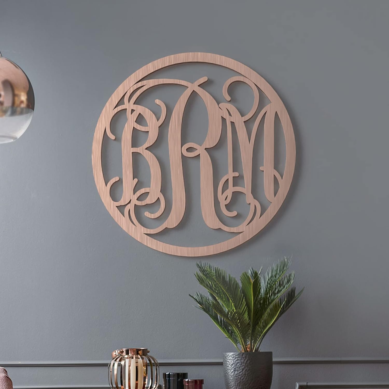 Mixed Media - Personalized Wooden Letters Wall Decor - Modern Art Monogram - 3 Letter Initials Large Wood Hanging Sign - Baby Nursery - Front Door - Custom Name Signs For Any Room In Your Home by 48 Hour Monogram