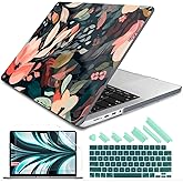 DONGKE Case for M5 MacBook Pro 14 inch 2025 2024-2021 M4 M3 M2 M1, Plastic Hard Shell Cover Compatible with A3434 A3112 A3401 A3185 A2992 A2779 A2442, Retina XDR Display & Touch ID, Painted Florals