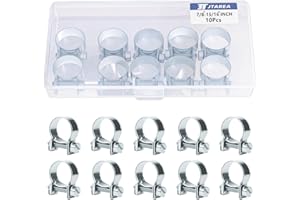 JTAREA 22-24MM Fuel Injection Hose Clamps 7/8"-15/16" Gas Line Clamps Pipe Clamp for Automotive Diesel Petrol Pipes