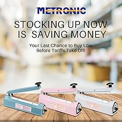 METRONIC Impulse Sealer 12 Inch, Heat Sealer