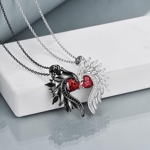 Couple Necklace Devil And Angel Necklace ONEFINITY Angel And Devil