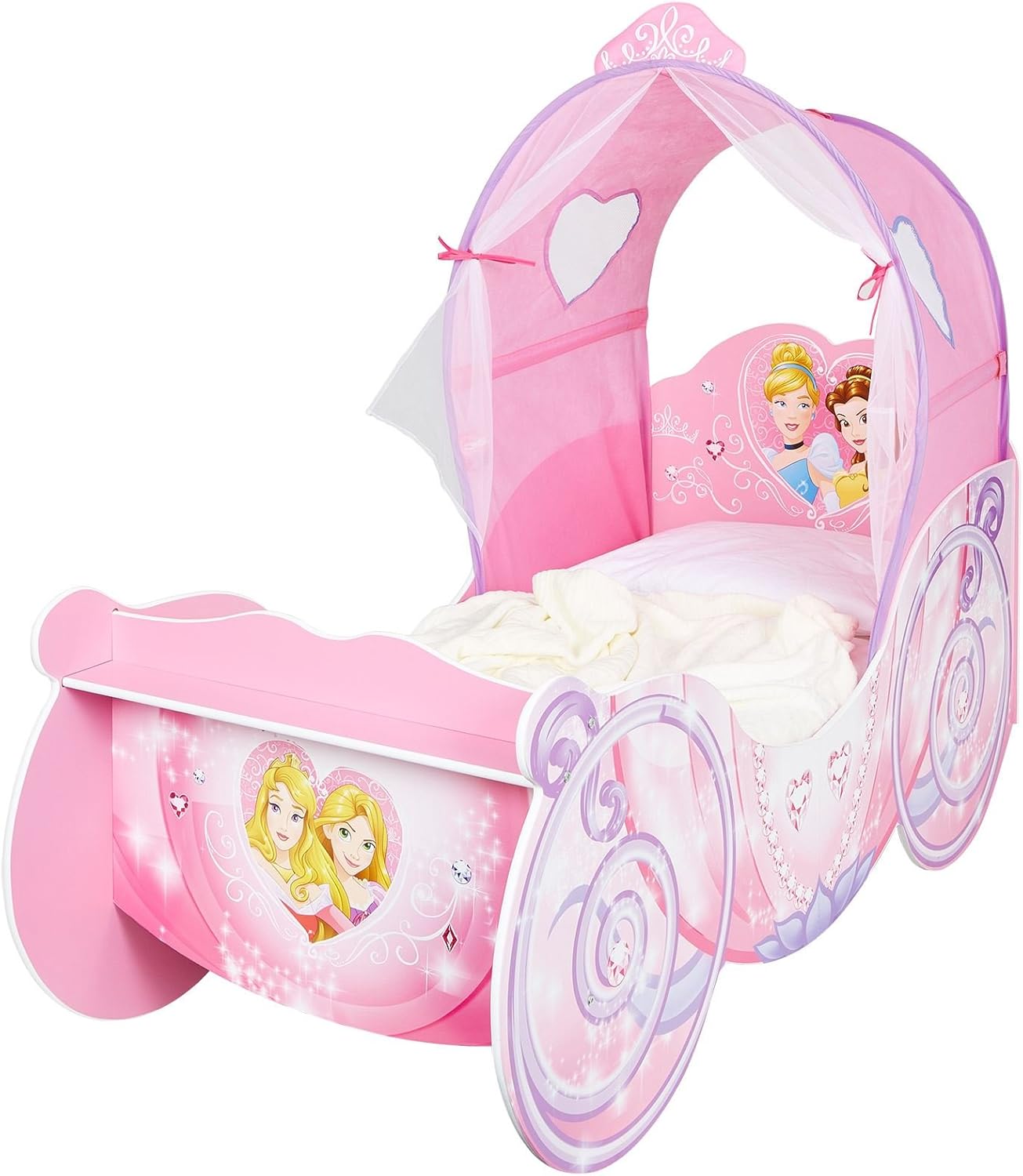 Disney Princess Carriage Feature Toddler Bed Plus Fully Sprung Mattress