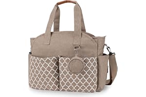 HATINXIA Baby Diaper Bag Tote, Large Travel Diaper Tote for Mom Dad, Nappy Changing Bag Mommy Bag