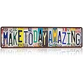 CHCdecor Vintage Make Today Amazing Street Sign Wall Decor Metal Tin Signs for Bar Home Bedroom Garage,16x4 Inch Aluminium