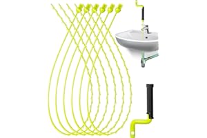 ENTHUN 30inch Drain Clog Remover - 6 Pack Snake Cleaning Tools for Kitchen Sink, Bathroom Tub, Toilet and Sewer Systems