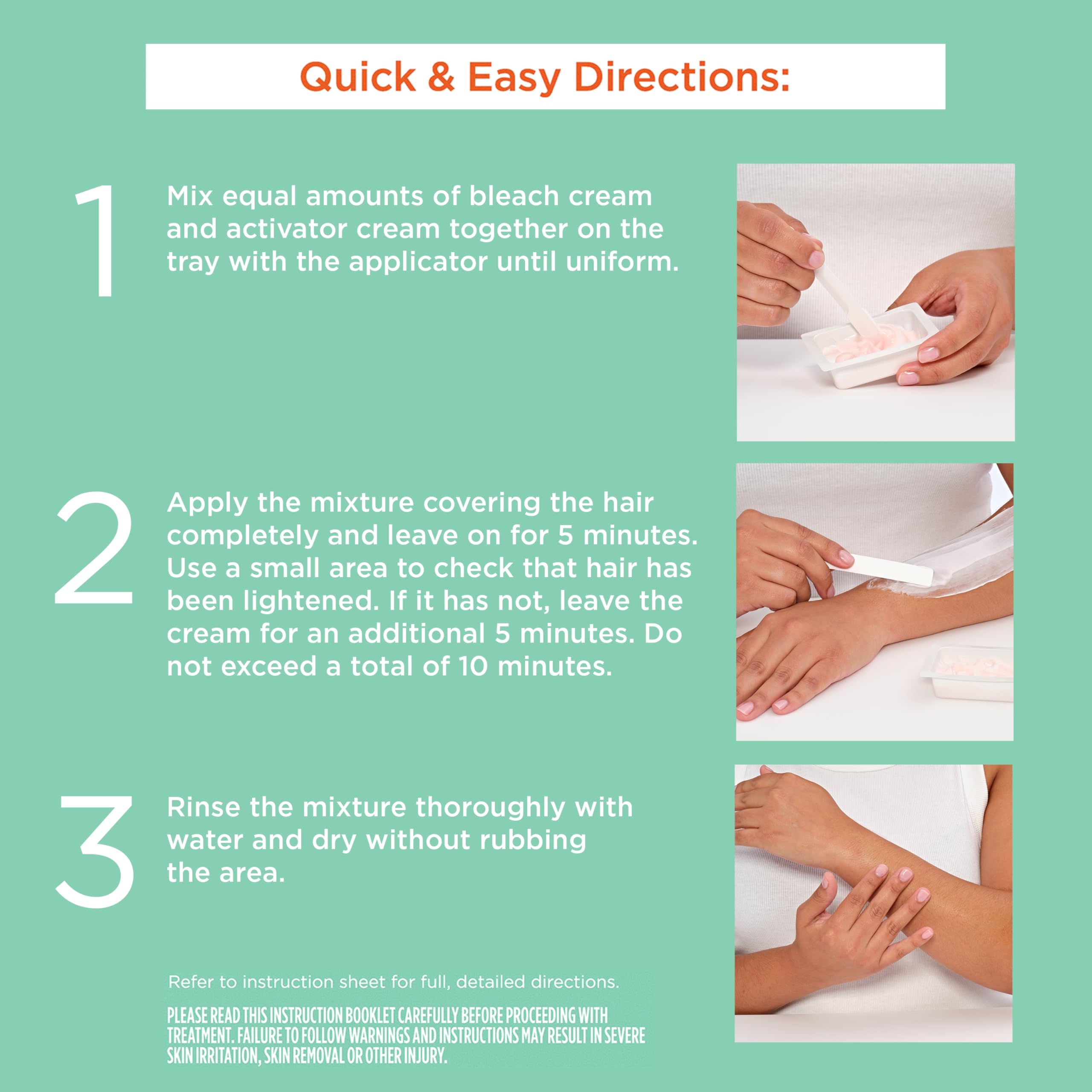 Sally Hansen Bleach Cream for Facial Hair & Body Hair, Vegan Formula, Enriched with Glycerin, All Skin Types, Pack of 2 (Package May Vary)