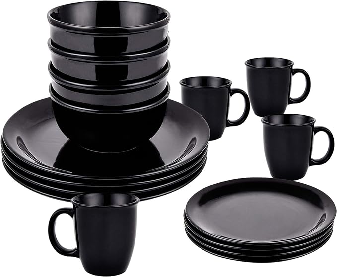 vajilla porcelana negra