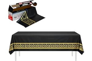 Neatiffy Disposable Plastic Table Cloth Roll with Slide Cutter | Waterproof Cover for Rectangle, Square, Oval Tables | Picnic