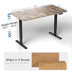 VIVO Electric 60 x 30 in Standing Desk, Memory