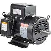 VEVOR 7.5HP Air Compressor Electric Motor, 230V 31.6A 3450RPM 184T Frame | 1-1/8" Keyed Shaft, 2.75" Shaft Length, Single Phase, Copper Wire Motor, CCW/CCW (Factory Setting is CCW)