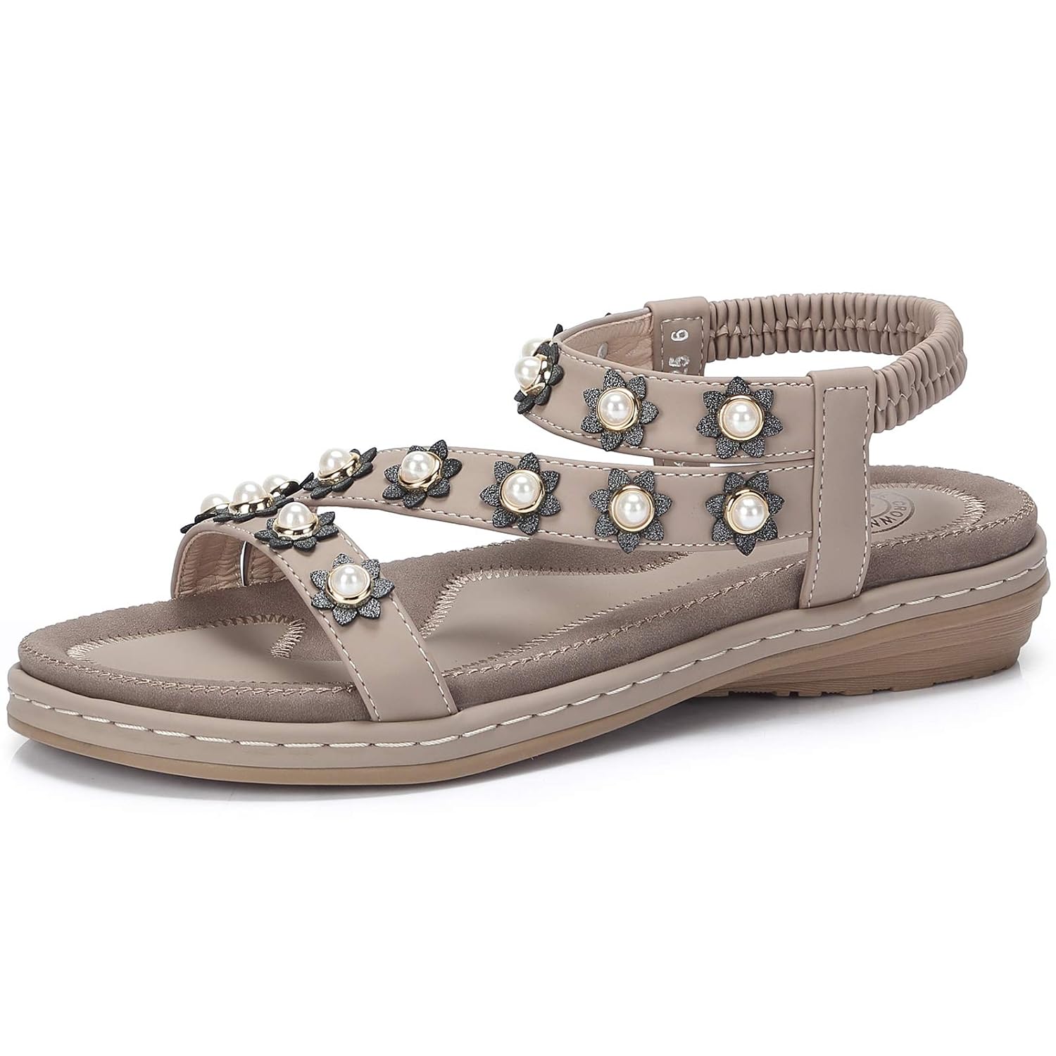 women's jeweled flat sandals
