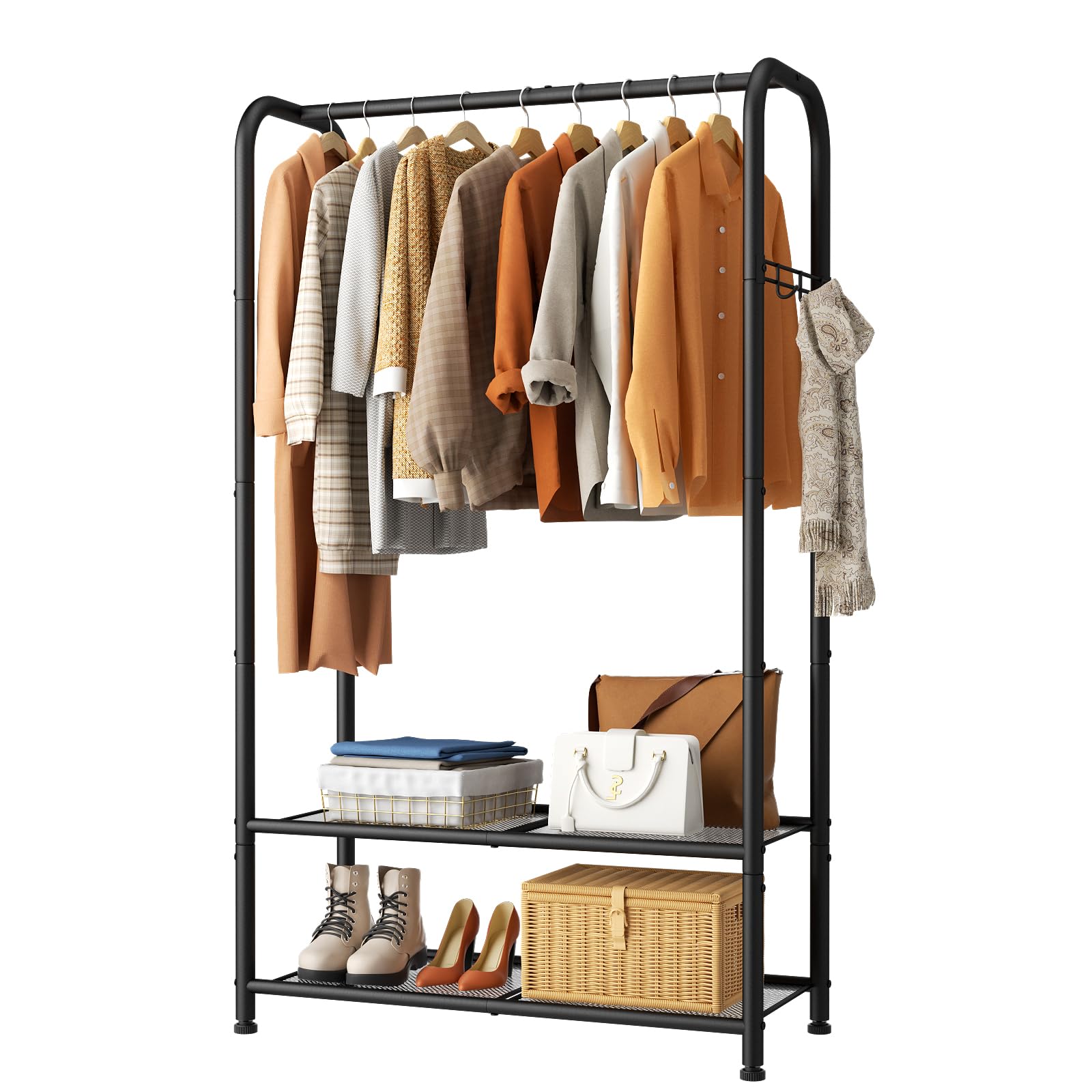 Photo 1 of *** similar item*** Clothing Racks For Hanging Clothes Rack Portable Closet Garment Coat Rack With Shelves Heavy Duty Hanger Stand Wardrobe Free Standing Closet