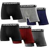 ANTHONY JACKSON 6-Pack Premium Boxer Men's Underwear Breathable Boxer Briefs with Lightweight Underwear