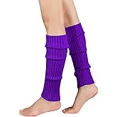 American Trends Leg Warmers for Women Girls 80s Ribbed Leg Warmer for Neon Party Knitted Fall Winter Sports Socks