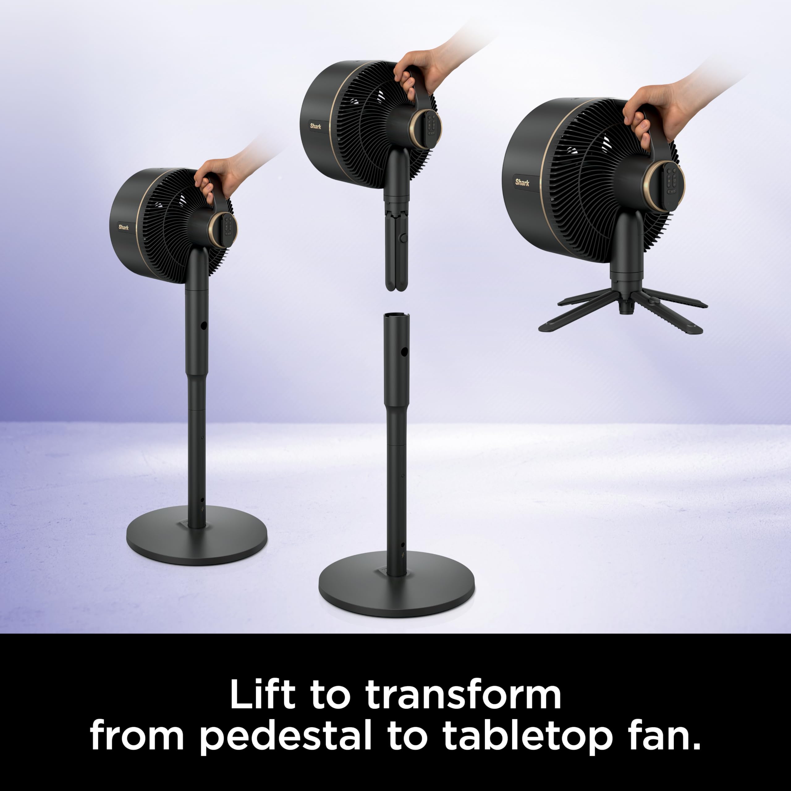 Shark FlexBreeze Fan - Indoor & outdoor oscillating fan, pedestal & tabletop, corded & cordless portable fan with outdoor InstaCool misting attachment - FA222