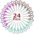 iBayam 8 '' Multipurpose Heavy Duty Scissors Bulk 24-Pack, 2.5mm Thickness Ultra Sharp Blade Shears with Comfort-Grip Handles for Household School Office Supplies, Right/Left Hand Tools