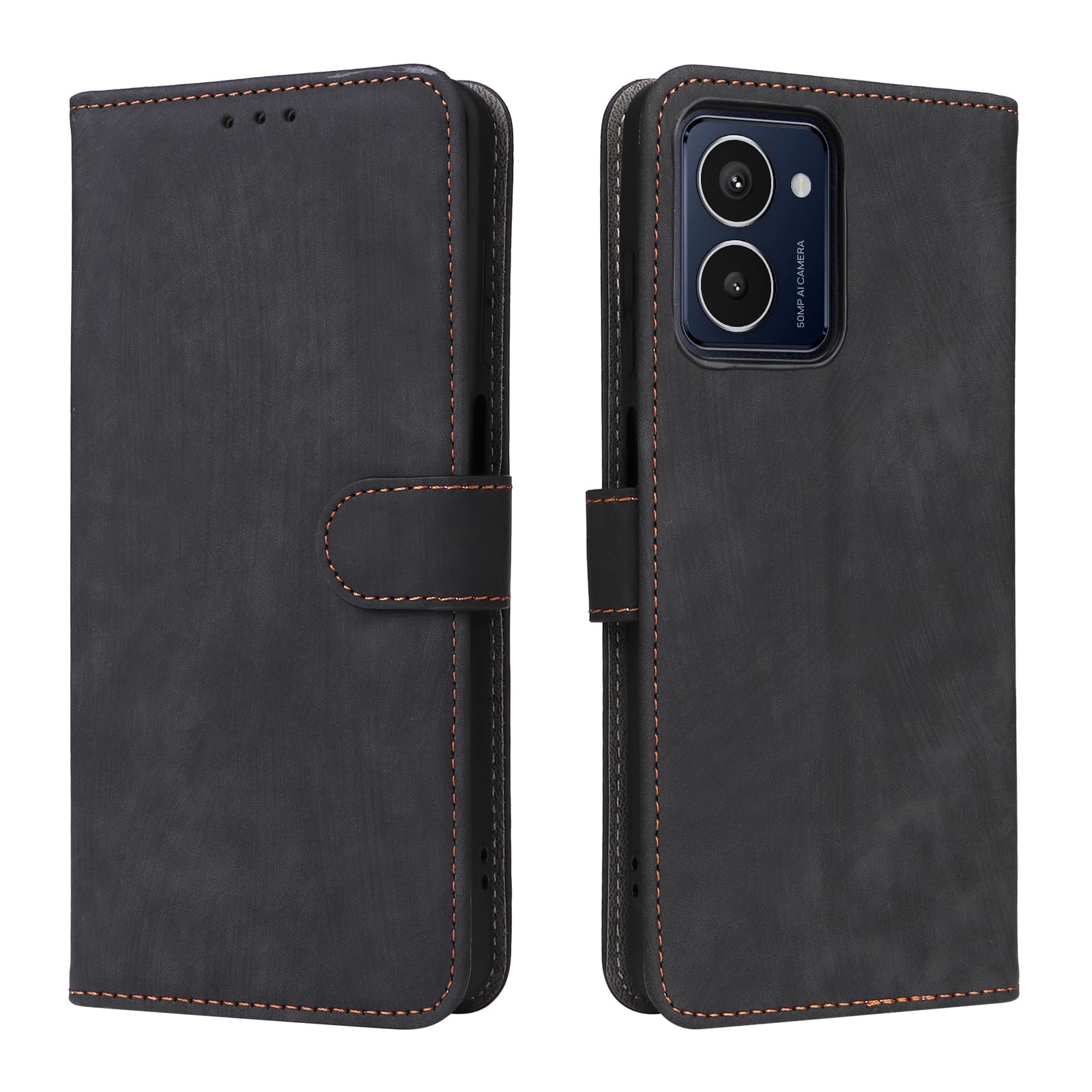 Unichthy Case for Nokia HMD Pulse Pro Cover Shockproof Leather Wallet Case with [RFID Blocking] Credit Card Holder Stand Book TPU Flip Case Folio Phone Cover for Nokia HMD Pulse Pro Black