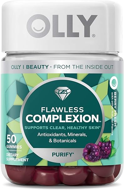 Olly Flawless Complexion Gummy Supplement With Antioxidants Berry Fresh 50 Count 25 Day Supply Packaging May Vary Amazon Ca Health Personal Care
