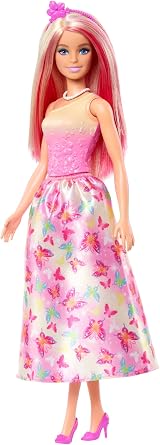 Barbie Royal Doll with Pink Blonde Hair Accessories Fantasy Dress Up view 4