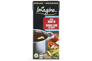 Imagine Low Sodium Organic Beef Broth, 1L (Pack of 12), Black