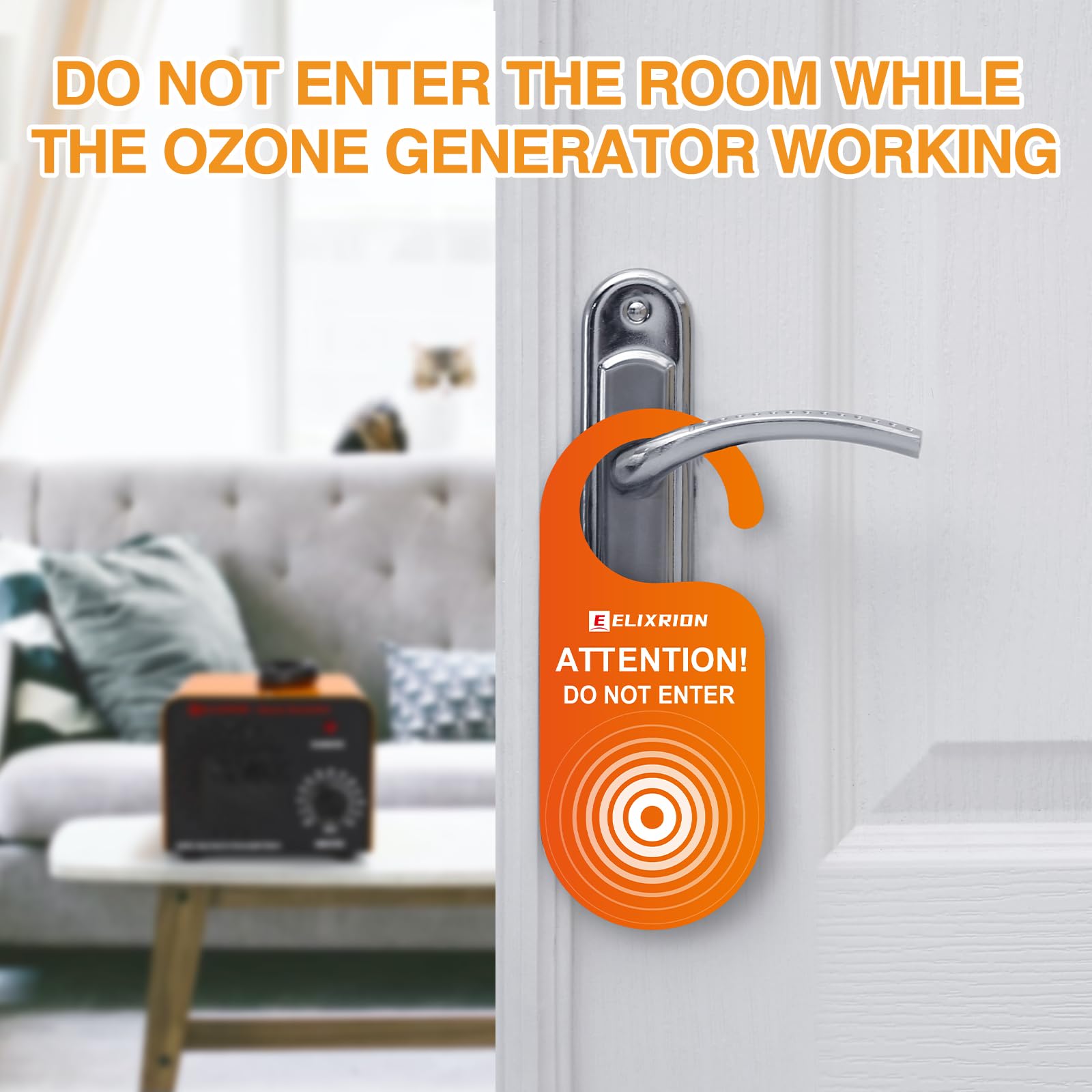 ELIXRION Ozone Generator – 80,000mg/h High-Capacity O3 Air Purifier for Odor Control Home, Kitchen, Car, Office, Basement, Pets, and Smoke – Covers Up to 6,000 Sq Ft