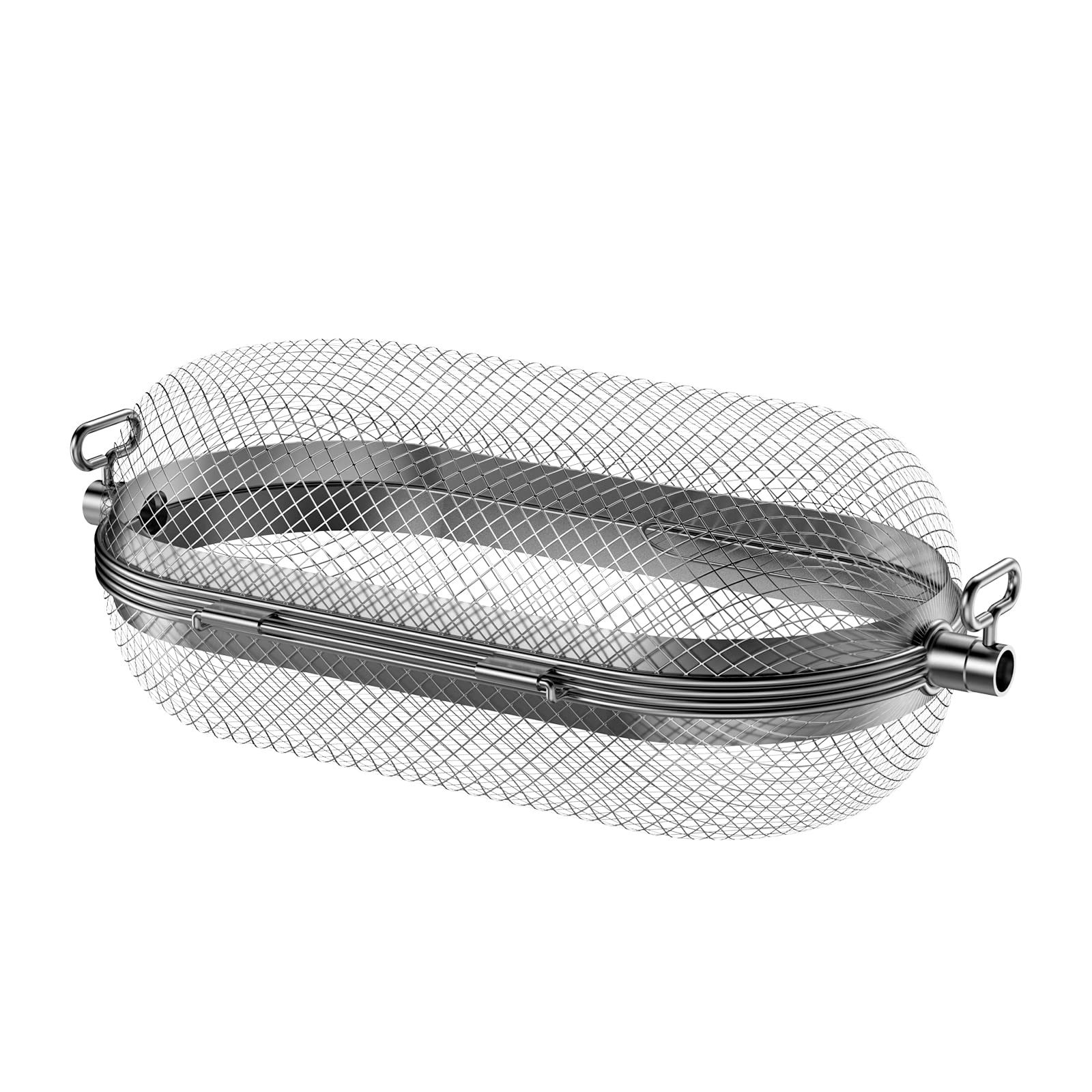 Photo 1 of Rotisserie Grill Basket for Napoleon Grill,64000 BBQ Accessories Fit Most Spit Rods of Grills Rotisserie,Stainless Steel