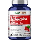 Schizandra Berries, Vegan, 225mg, 200 Veg Caps - 200 Servings